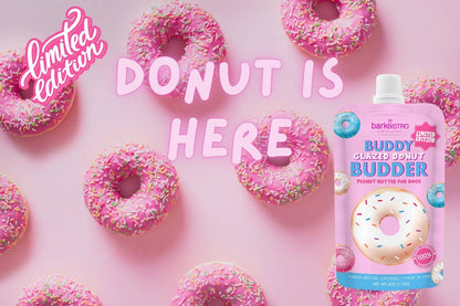 LIMITED EDITION Glazed Donut Buddy Budder -  peanut butter - Doglicious Bakery Bites