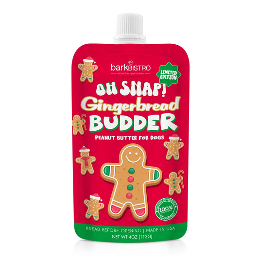 Limited Edition Oh Snap! Gingerbread Holiday Buddy Budder  - Doglicious Bakery Bites