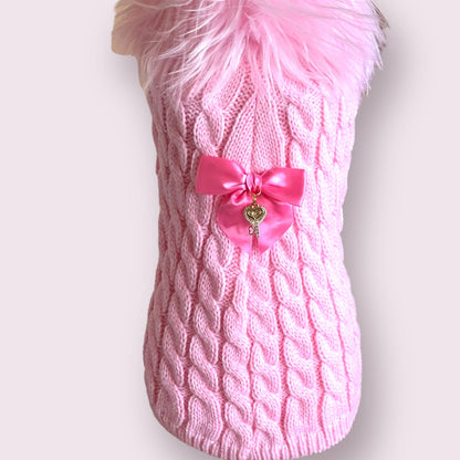 Lock and Key Furry Knit Sweater - Doglicious Bakery Bites