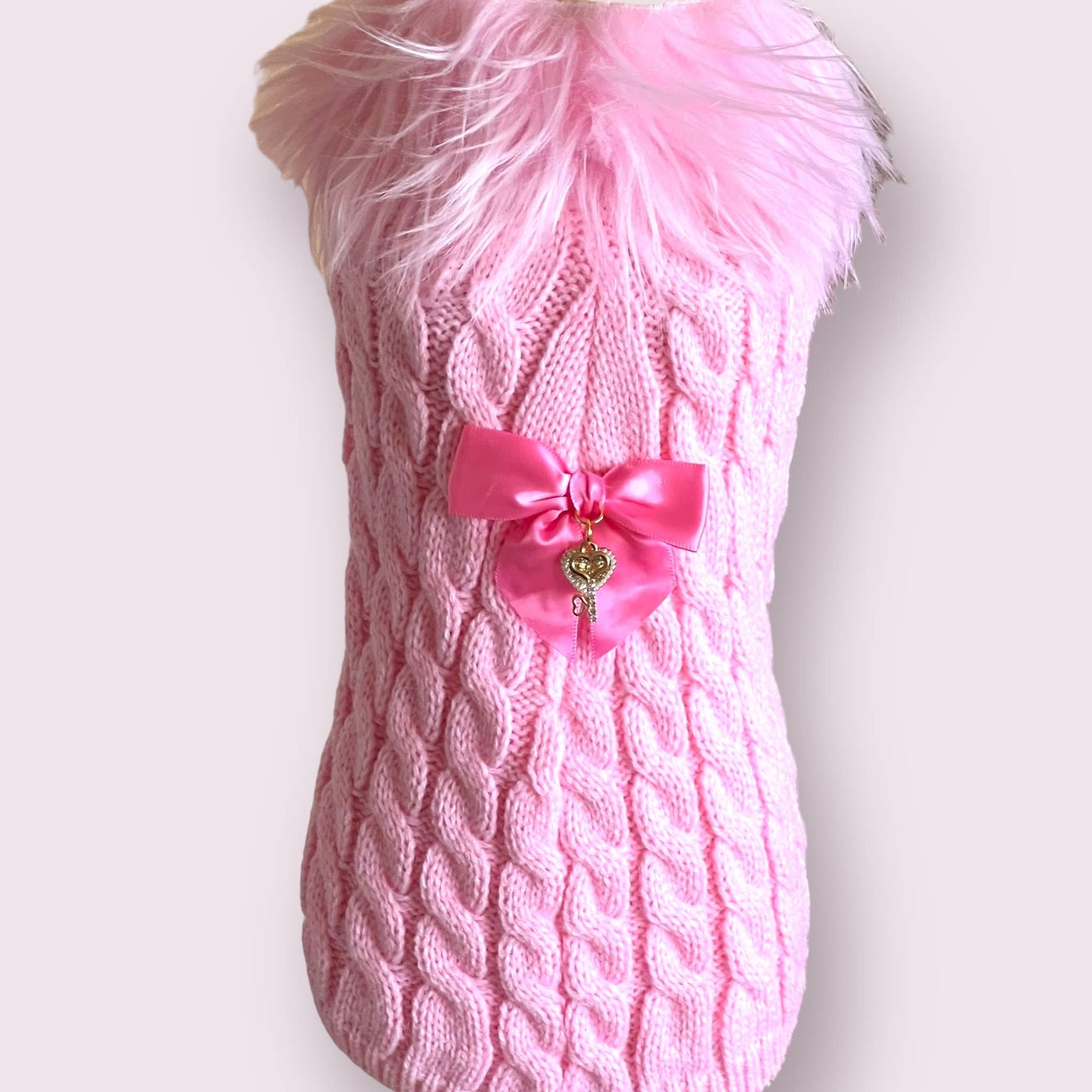 Lock and Key Furry Knit Sweater - Doglicious Bakery Bites