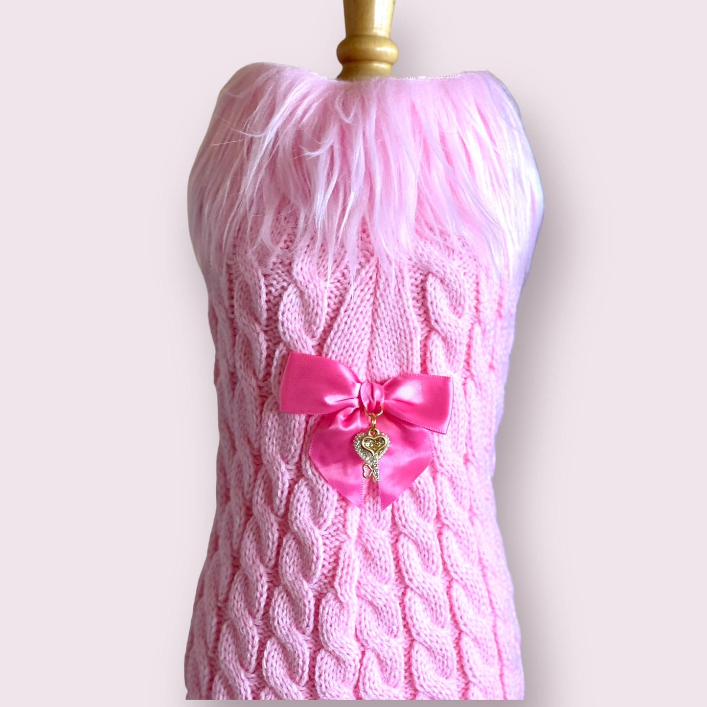 Lock and Key Furry Knit Sweater - Doglicious Bakery Bites