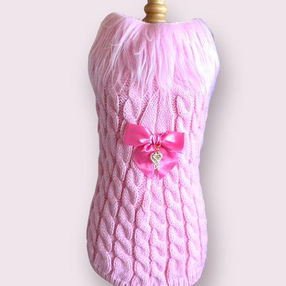 Lock and Key Furry Knit Sweater - Doglicious Bakery Bites