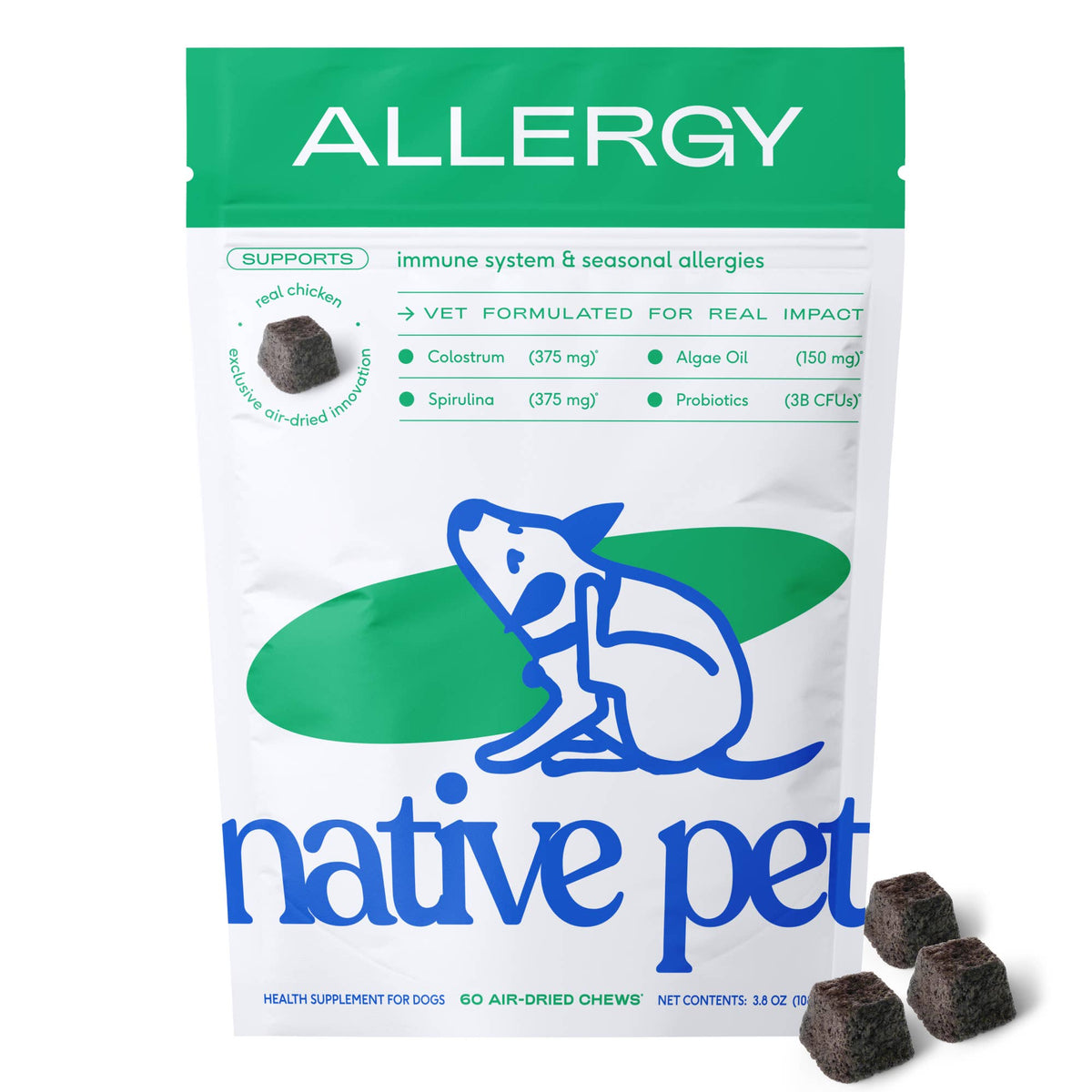 Native Pet - Allergy & Immune Chews, an Allergy & Itch Relief Supplement - Doglicious Bakery Bites