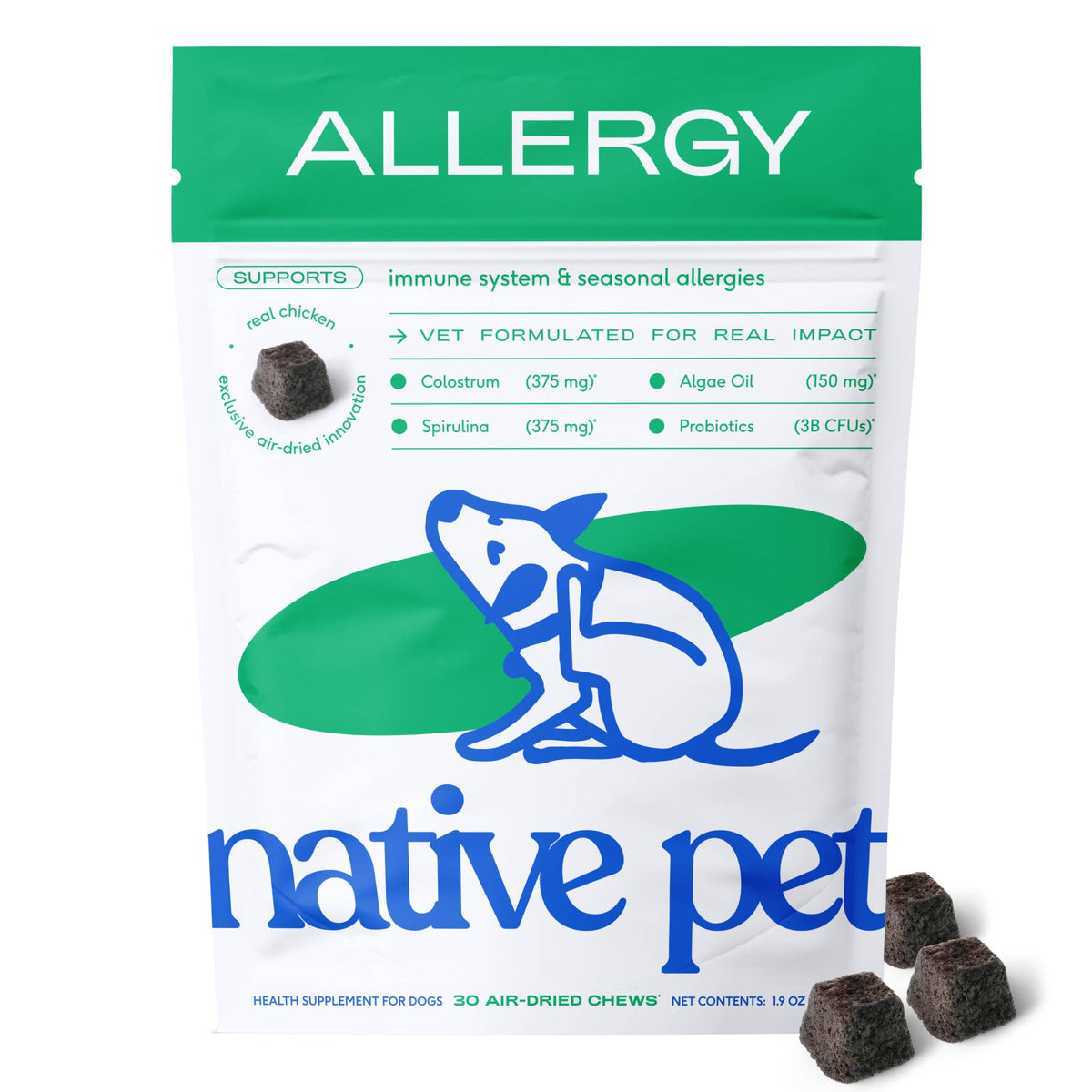 Native Pet - Allergy & Immune Chews, an Allergy & Itch Relief Supplement - Doglicious Bakery Bites