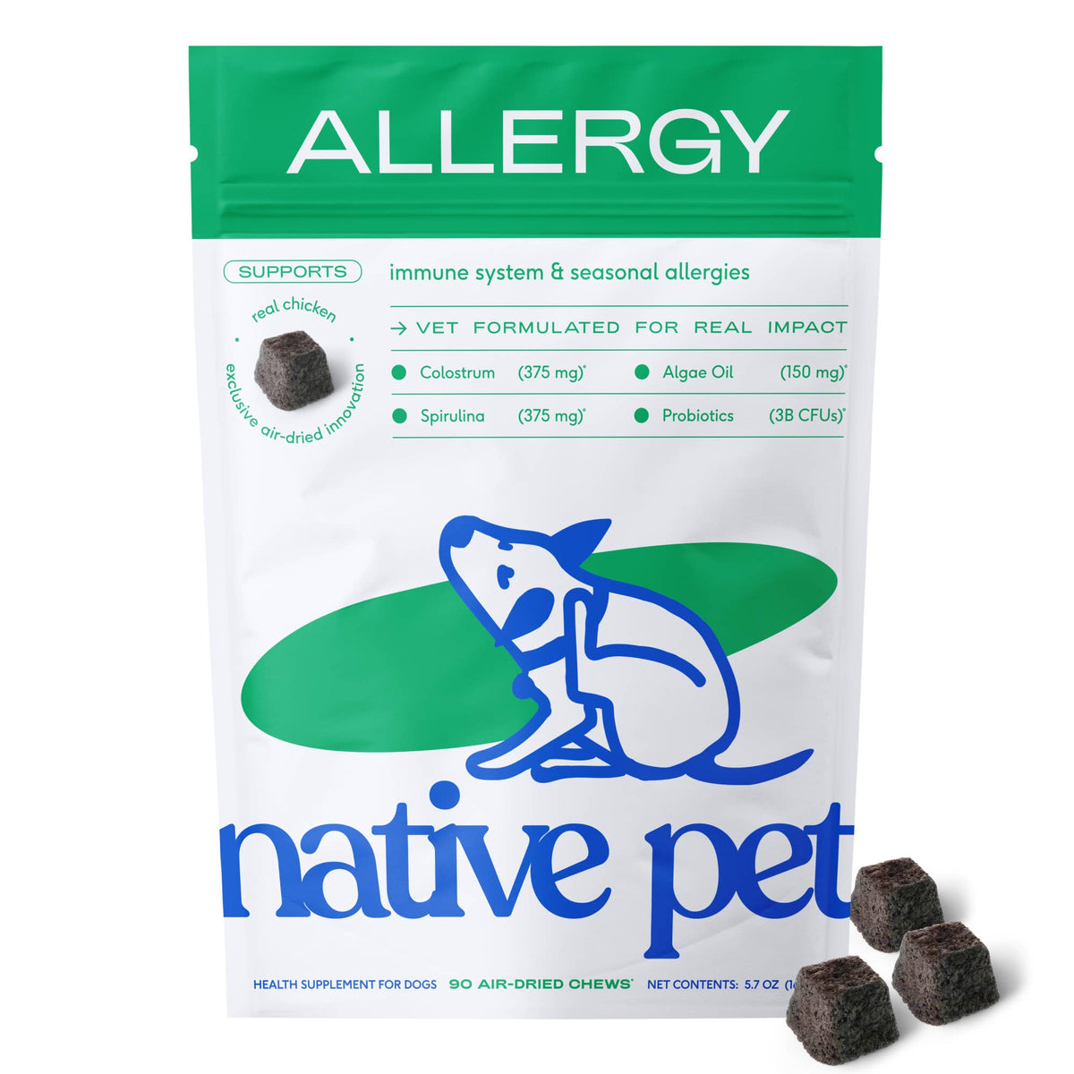 Native Pet - Allergy & Immune Chews, an Allergy & Itch Relief Supplement - Doglicious Bakery Bites