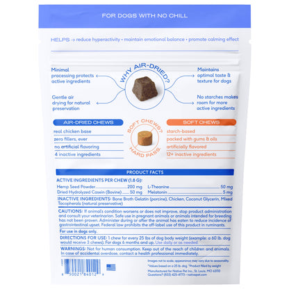 Native Pet - Calm Chews Anxiety & Calming Supplement for Dogs - Doglicious Bakery Bites