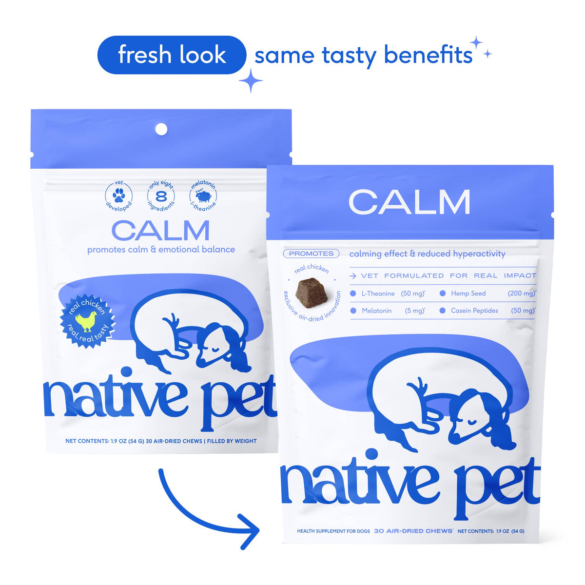 Native Pet - Calm Chews Anxiety & Calming Supplement for Dogs - Doglicious Bakery Bites