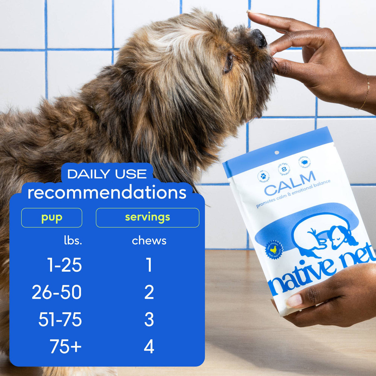 Native Pet - Calm Chews Anxiety & Calming Supplement for Dogs - Doglicious Bakery Bites