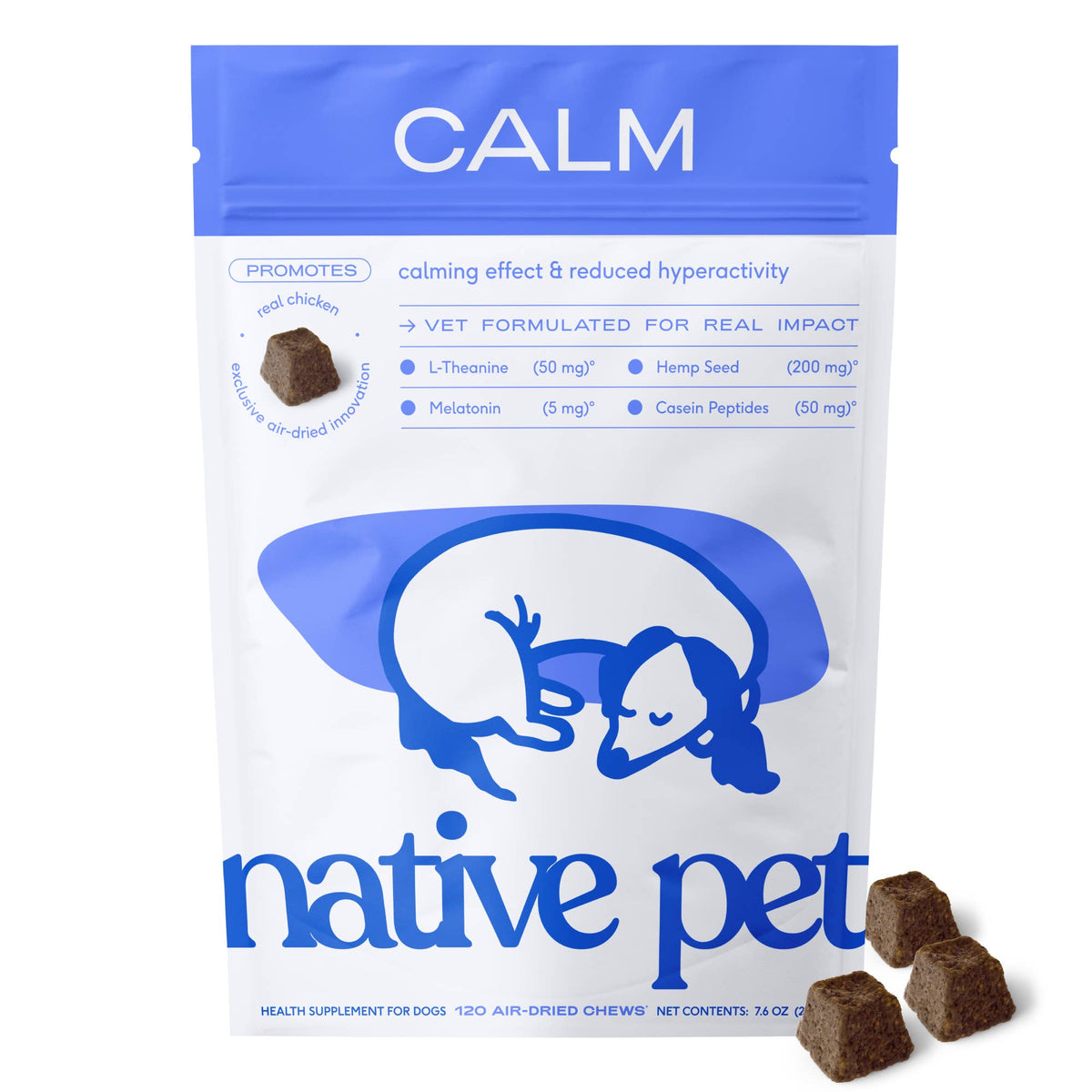 Native Pet - Calm Chews Anxiety & Calming Supplement for Dogs - Doglicious Bakery Bites