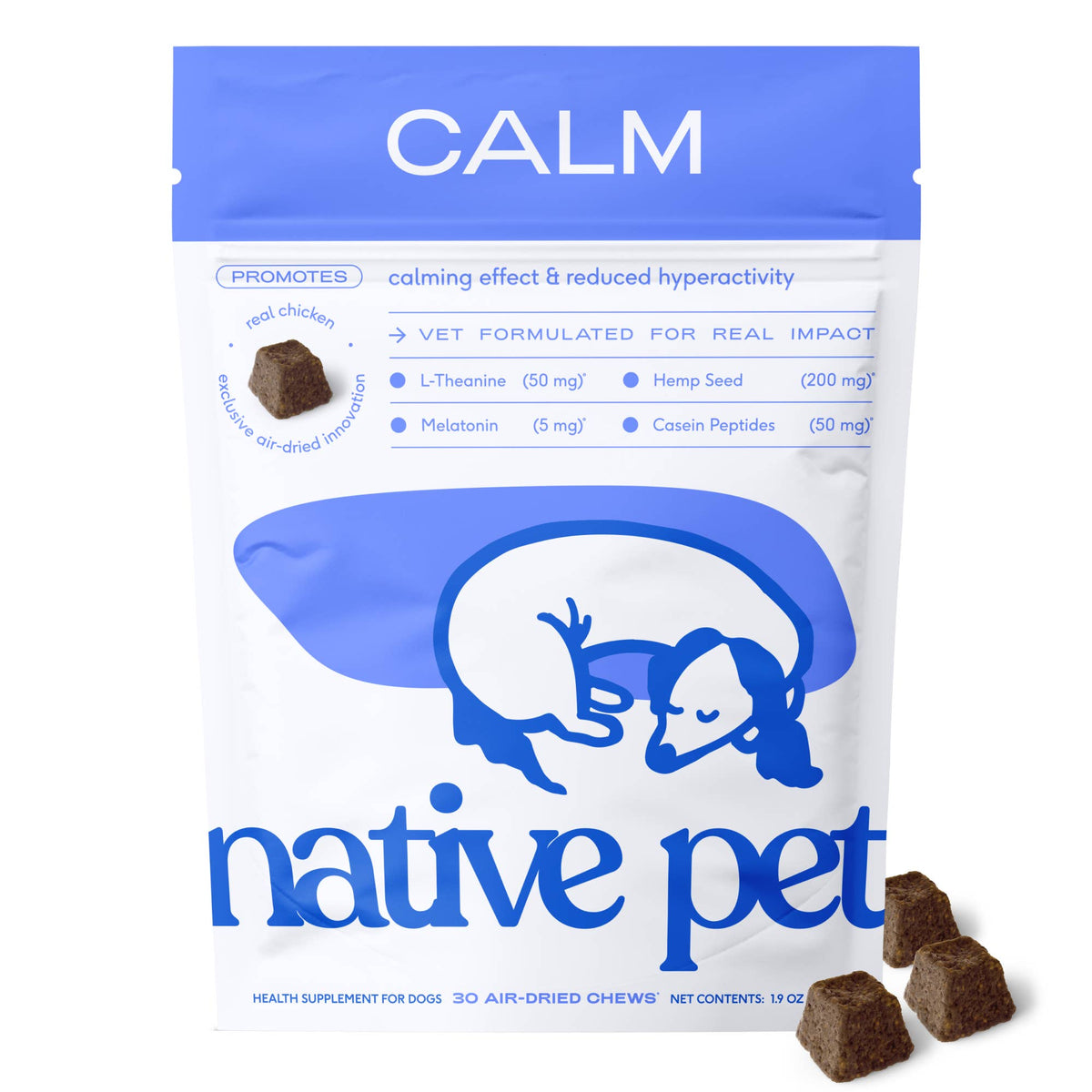 Native Pet - Calm Chews Anxiety & Calming Supplement for Dogs - Doglicious Bakery Bites