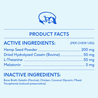 Native Pet - Calm Chews Anxiety & Calming Supplement for Dogs - Doglicious Bakery Bites