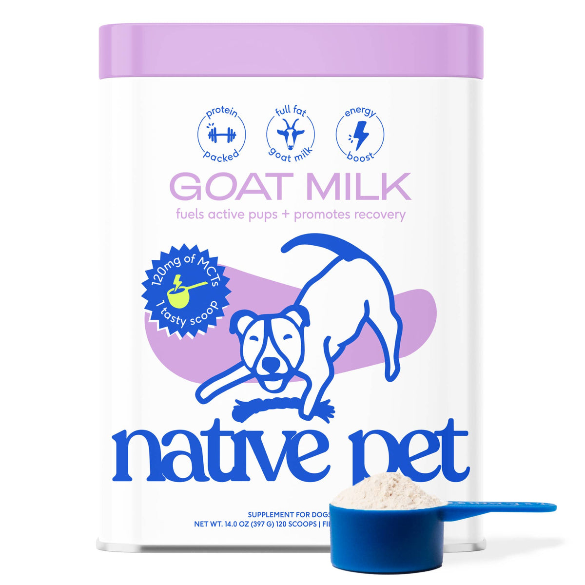 Native Pet - Goat Milk Powder Recovery & Energy Support for Active Dogs - Doglicious Bakery Bites