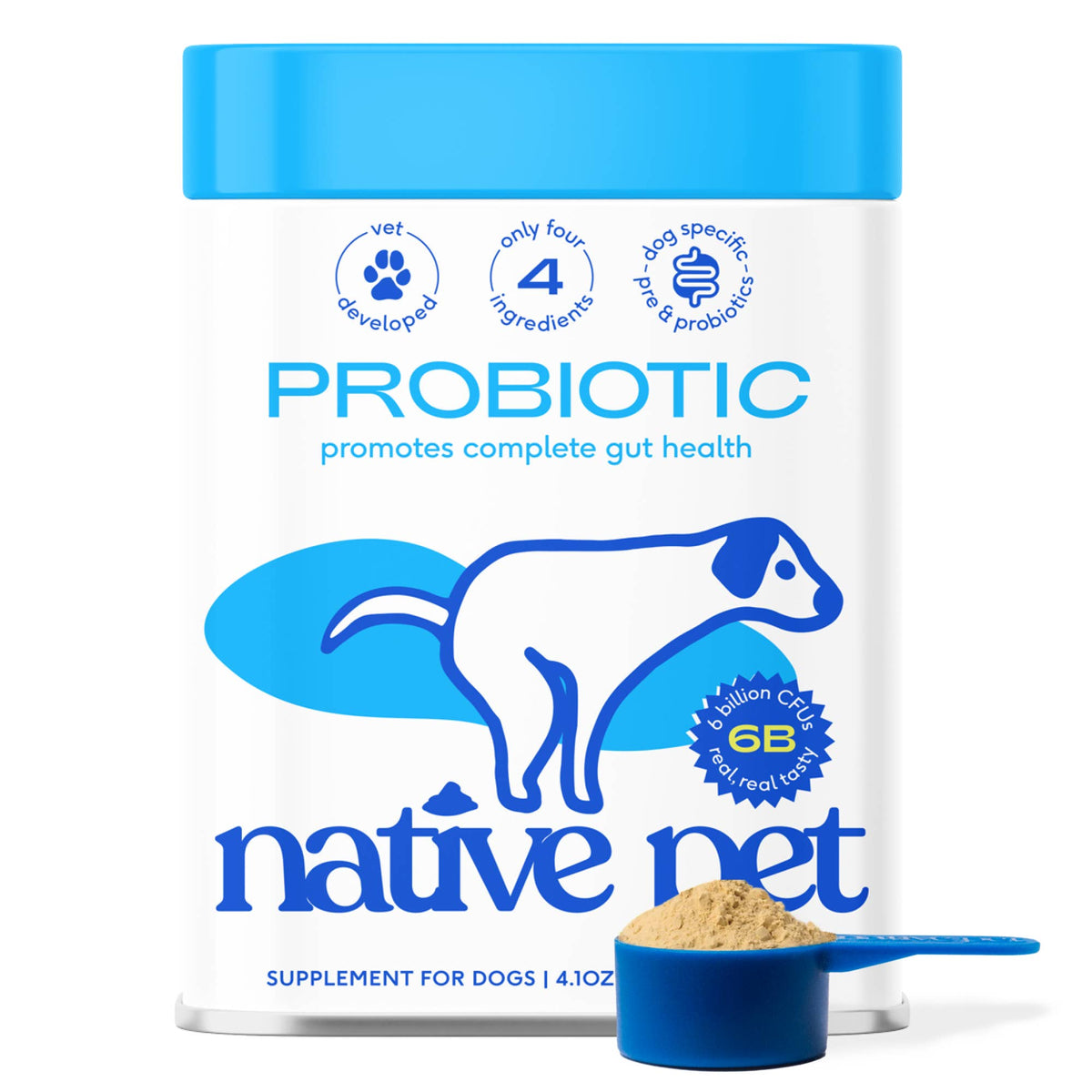 Native Pet - Probiotic & Prebiotic Powder Vet-Formulated Supplement - Doglicious Bakery Bites