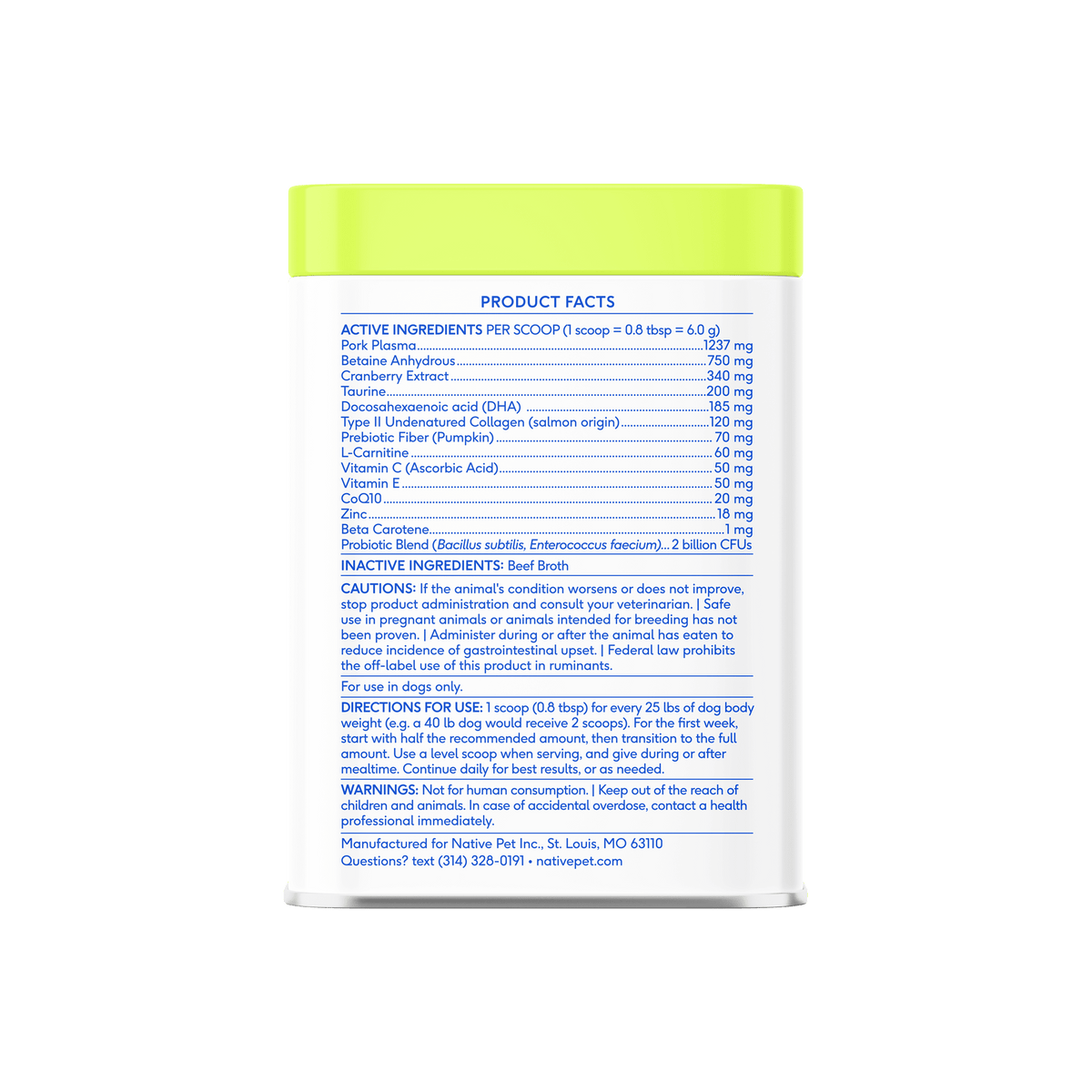 Native Pet - Senior Daily 12-in-1 Multivitamin Powder Supplement for Dogs - Doglicious Bakery Bites