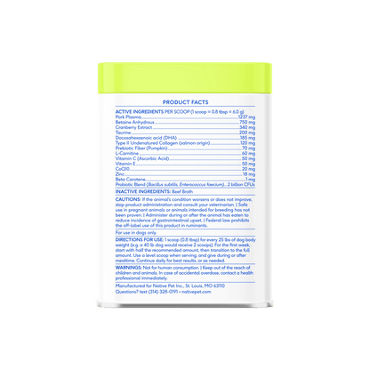 Native Pet - Senior Daily 12-in-1 Multivitamin Powder Supplement for Dogs - Doglicious Bakery Bites