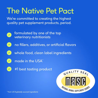 Native Pet - Senior Daily 12-in-1 Multivitamin Powder Supplement for Dogs - Doglicious Bakery Bites