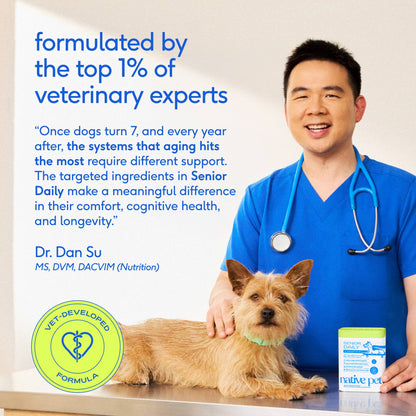 Native Pet - Senior Daily 12-in-1 Multivitamin Powder Supplement for Dogs - Doglicious Bakery Bites