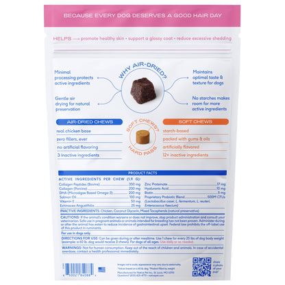Native Pet - Skin + Coat Chews, Skin & Coat Supplement for Dogs - Doglicious Bakery Bites
