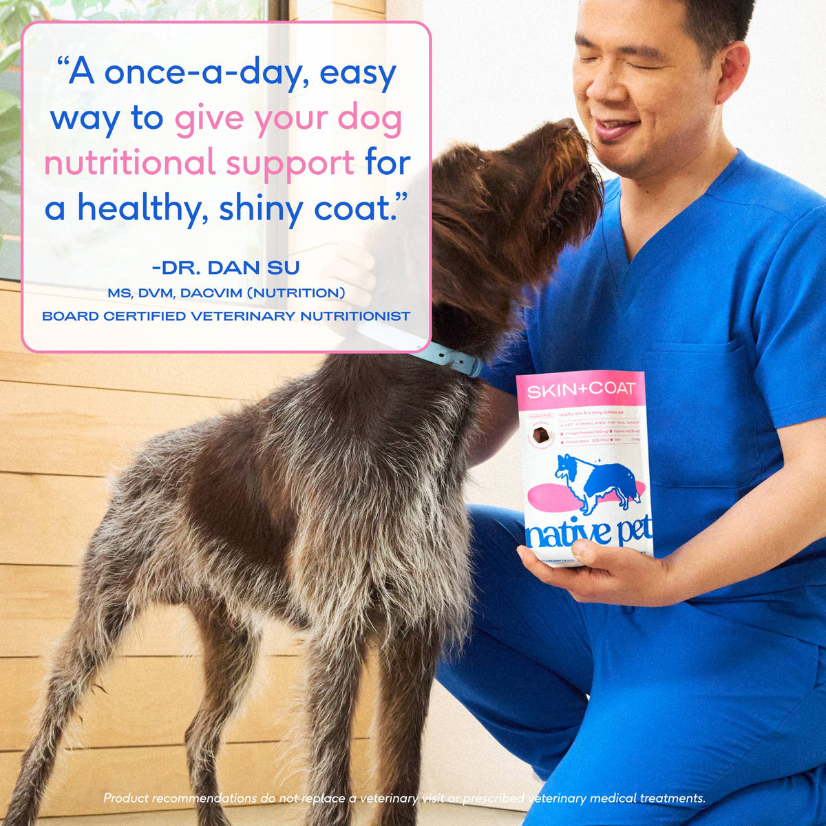 Native Pet - Skin + Coat Chews, Skin & Coat Supplement for Dogs - Doglicious Bakery Bites