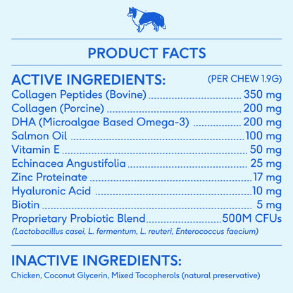Native Pet - Skin + Coat Chews, Skin & Coat Supplement for Dogs - Doglicious Bakery Bites