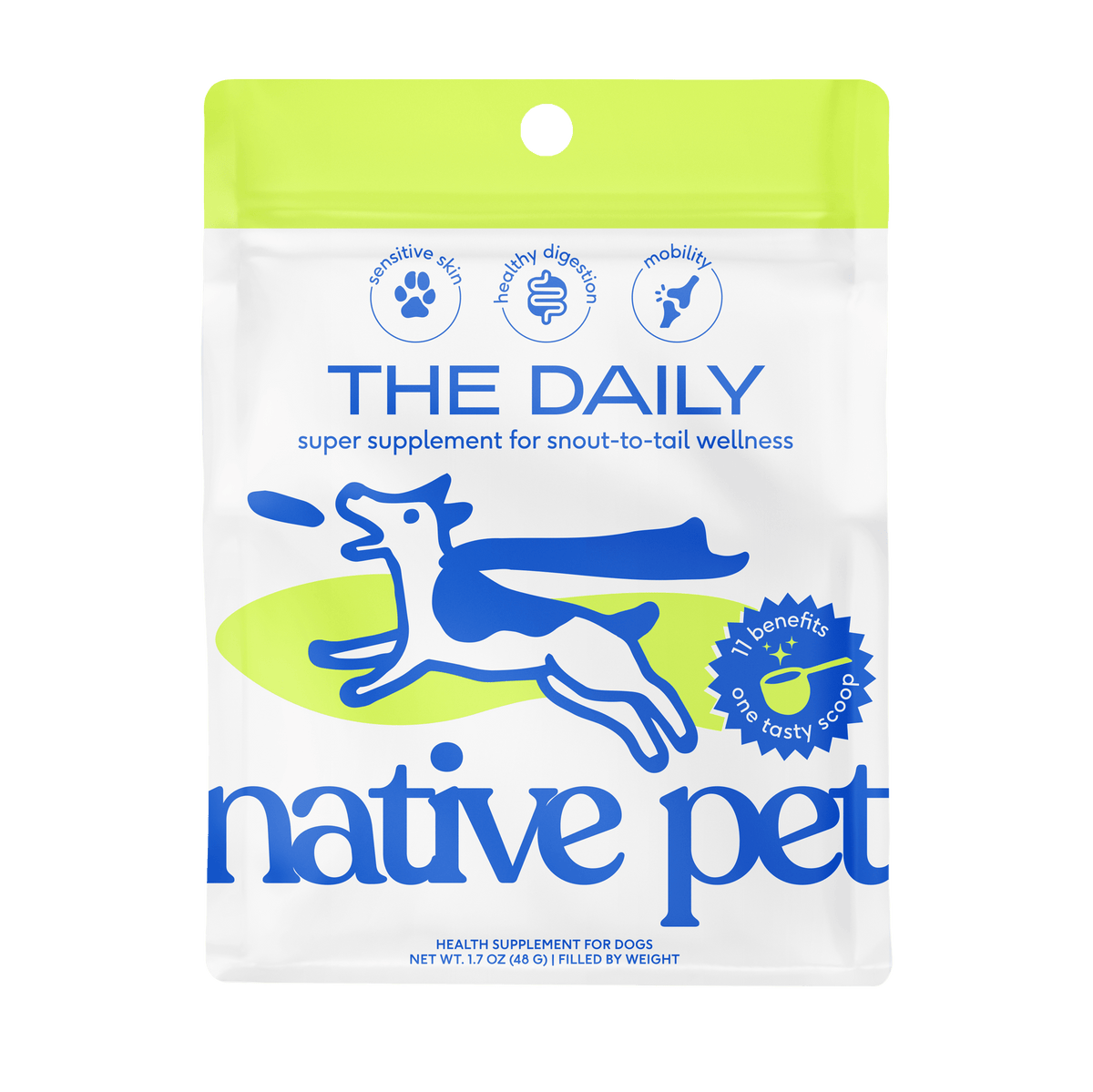 Native Pet - The Daily Powder Supplement, 11-in-1 Multivitamins for Dogs - Doglicious Bakery Bites