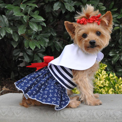 Nautical Dog Dress w/ Matching Leash - Doglicious Bakery Bites