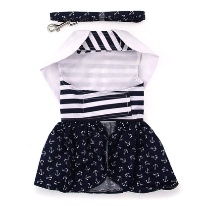 Nautical Dog Dress w/ Matching Leash - Doglicious Bakery Bites
