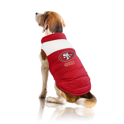 NFL San Francisco 49ers Pet Parka Puffer Vest - Doglicious Bakery Bites