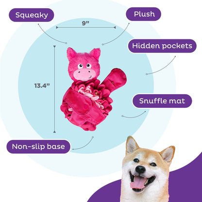 Nina Ottosson Snuffle Palz Pig TNT Pink Large - Doglicious Bakery Bites