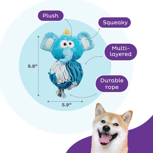 Nina Ottosson Stuff N' Snuffle Elephant Interactive Dog Toy - Doglicious Bakery Bites