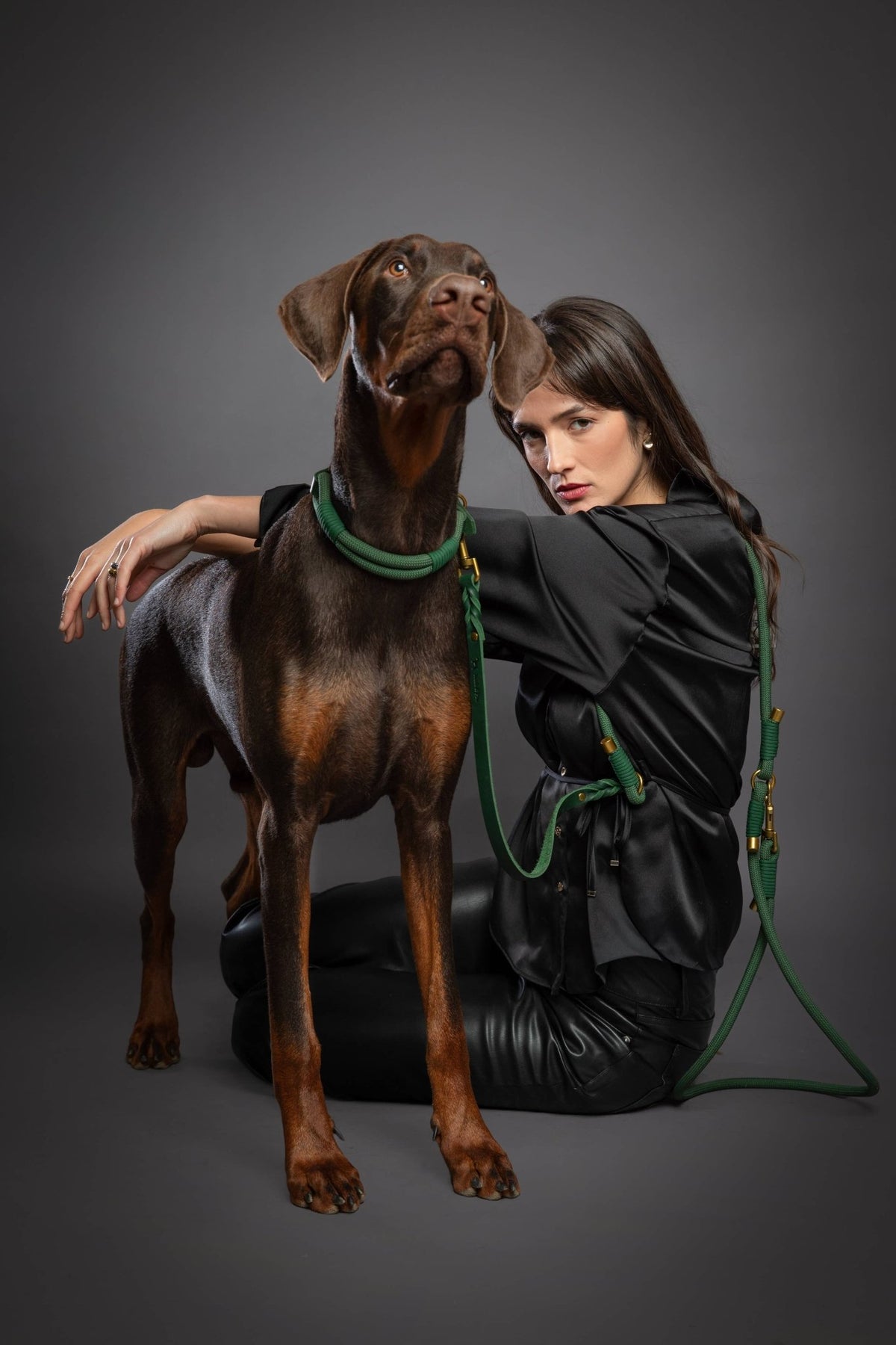 NOAH AND PAW LLC - Dog and Cat Collar, Genuine Leather Combined with Paracord - Doglicious Bakery Bites