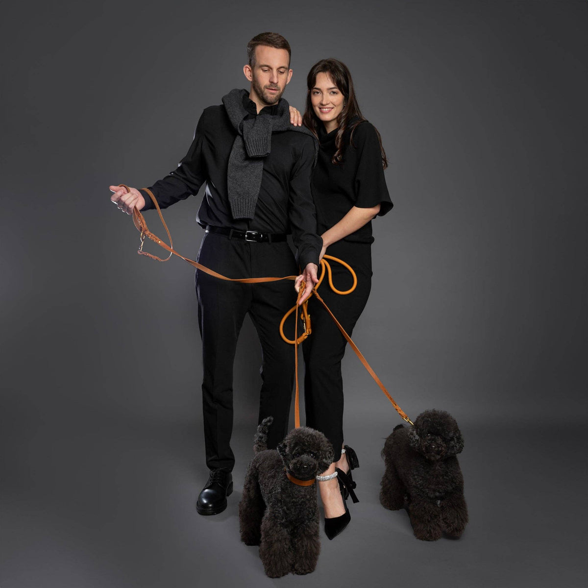 NOAH AND PAW LLC - Premium Oil-Waxed Braided Leather Dog Leash - Doglicious Bakery Bites