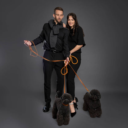NOAH AND PAW LLC - Premium Oil-Waxed Braided Leather Dog Leash - Doglicious Bakery Bites