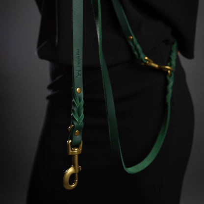 NOAH AND PAW LLC - Premium Oil-Waxed Braided Leather Dog Leash - Doglicious Bakery Bites
