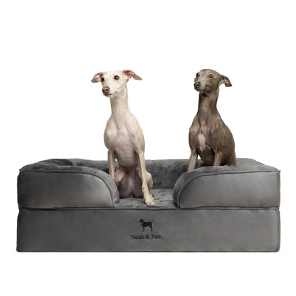 NOAH AND PAW LLC - Velvet Orthopedic Pet Bed, Cooling Gel Memory Foam - Doglicious Bakery Bites
