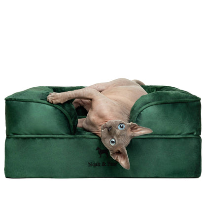 NOAH AND PAW LLC - Velvet Orthopedic Pet Bed, Cooling Gel Memory Foam - Doglicious Bakery Bites
