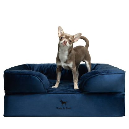 NOAH AND PAW LLC - Velvet Orthopedic Pet Bed, Cooling Gel Memory Foam - Doglicious Bakery Bites