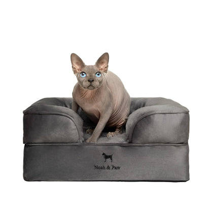 NOAH AND PAW LLC - Velvet Orthopedic Pet Bed, Cooling Gel Memory Foam - Doglicious Bakery Bites