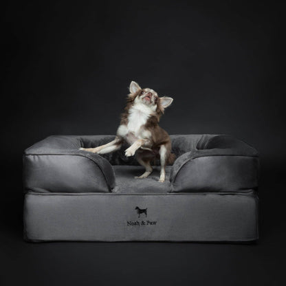 NOAH AND PAW LLC - Velvet Orthopedic Pet Bed, Cooling Gel Memory Foam - Doglicious Bakery Bites