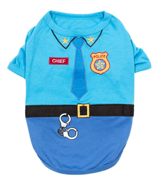 Officer Woof Dog T-Shirt – Cute Halloween Costume Pet Shirt - Doglicious Bakery Bites