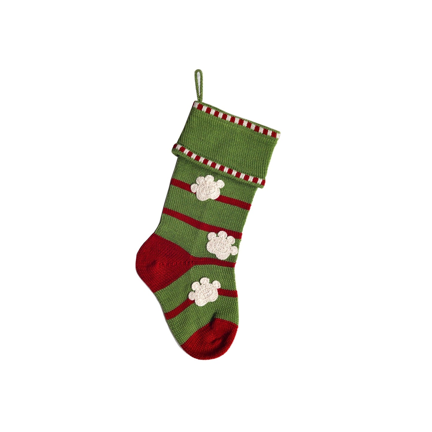 Paw Print Stocking - Green - Doglicious Bakery Bites