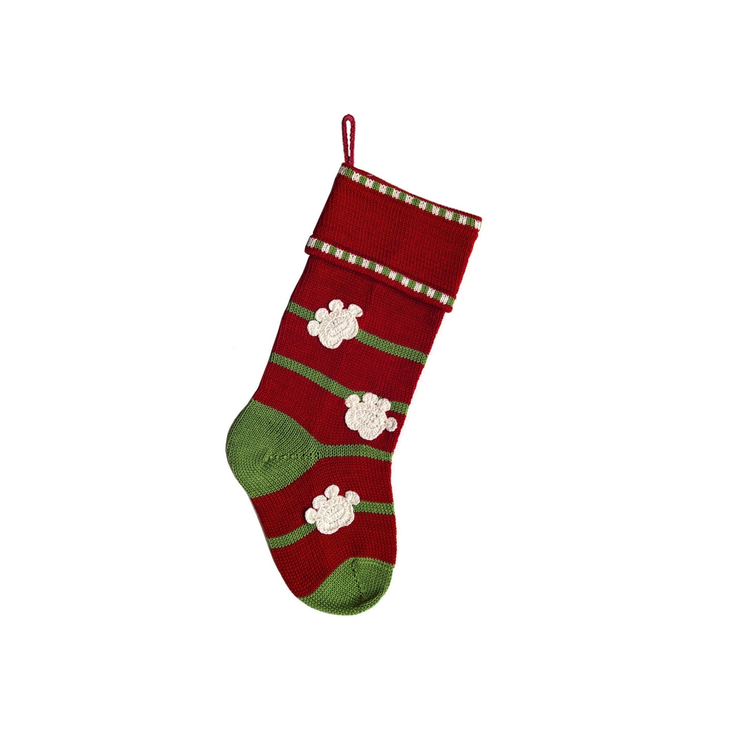 Paw Print Stocking - Red - Doglicious Bakery Bites