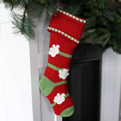 Paw Print Stocking - Red - Doglicious Bakery Bites