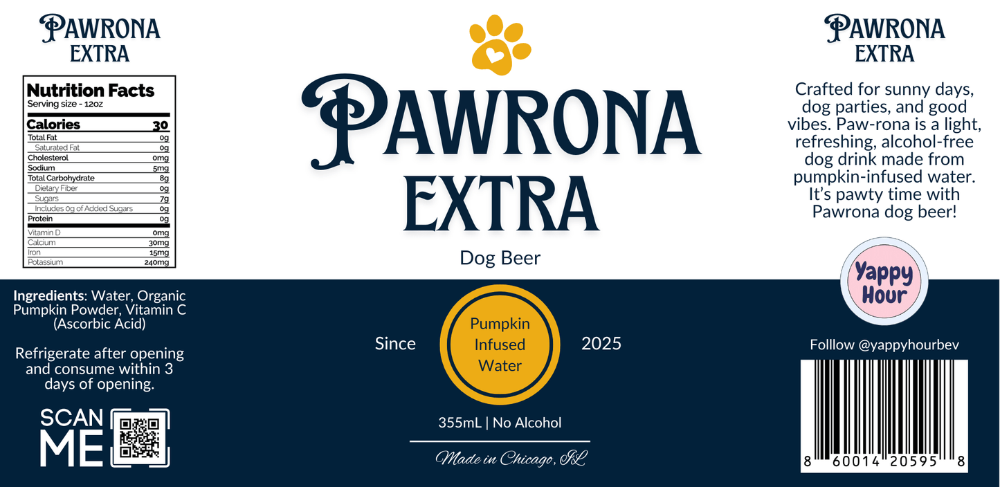 Paw - Rona Dog Beer 12oz Pumpkin  - Doglicious Bakery Bites