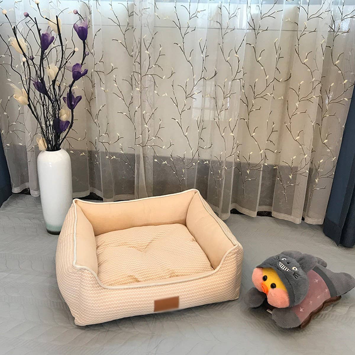 PAWPAWwholesale - Square Breathable Cotton and Linen Pet Bed_CWMM5263 - Doglicious Bakery Bites