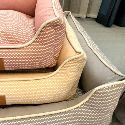 PAWPAWwholesale - Square Breathable Cotton and Linen Pet Bed_CWMM5263 - Doglicious Bakery Bites