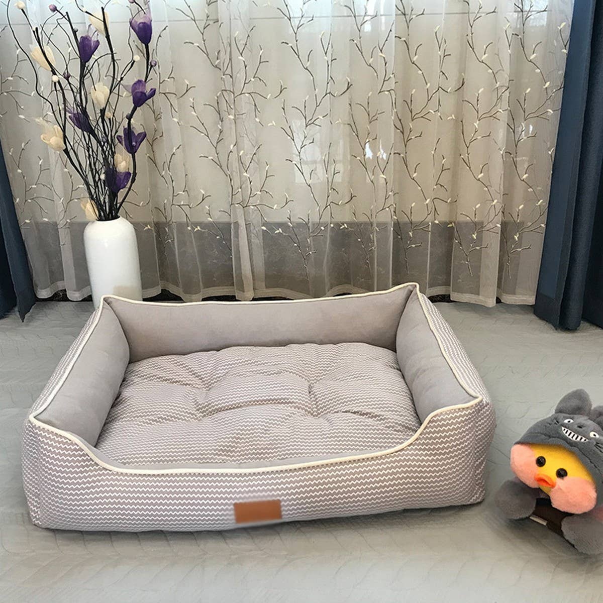 PAWPAWwholesale - Square Breathable Cotton and Linen Pet Bed_CWMM5263 - Doglicious Bakery Bites