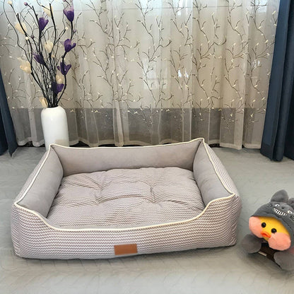 PAWPAWwholesale - Square Breathable Cotton and Linen Pet Bed_CWMM5263 - Doglicious Bakery Bites