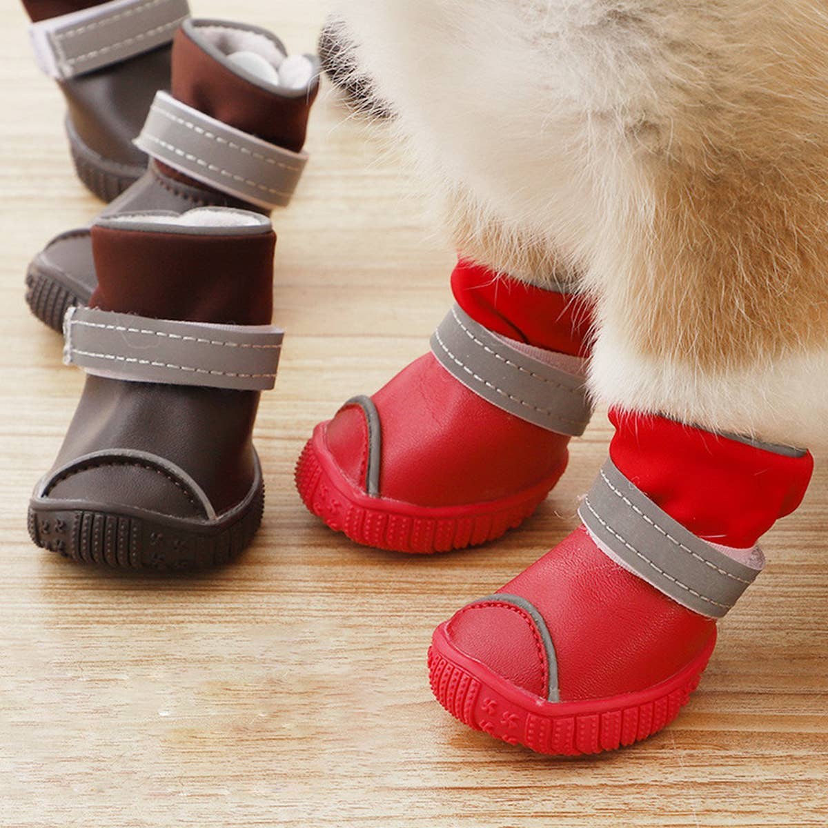 PAWPAWwholesale - Waterproof Dog Shoes – Anti-Slip Pet Leather Boots_CWMM7257 - Doglicious Bakery Bites