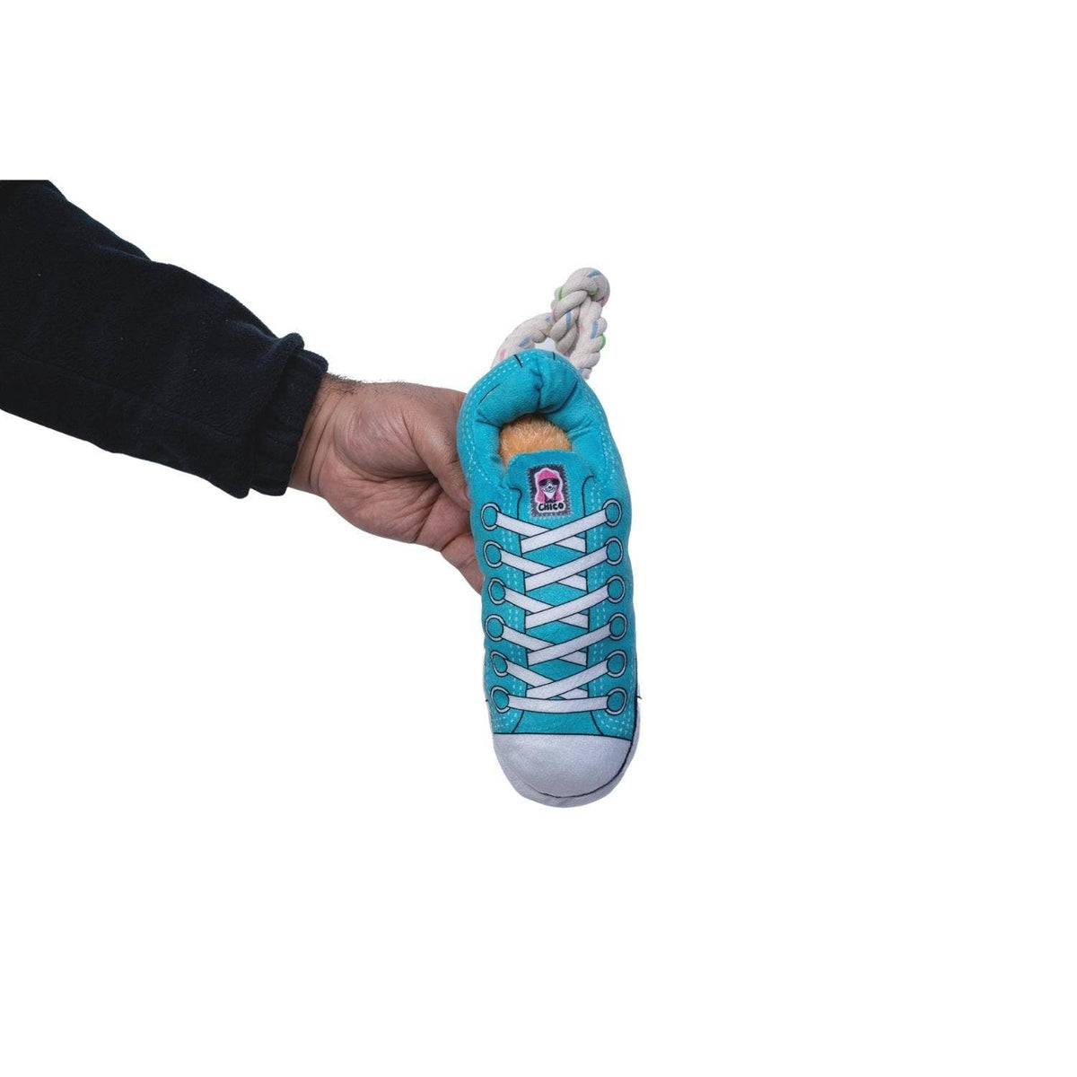 Pawsitively Plush: Squeaking Comfort Sneaker Dog Toy - Blue - Doglicious Bakery Bites